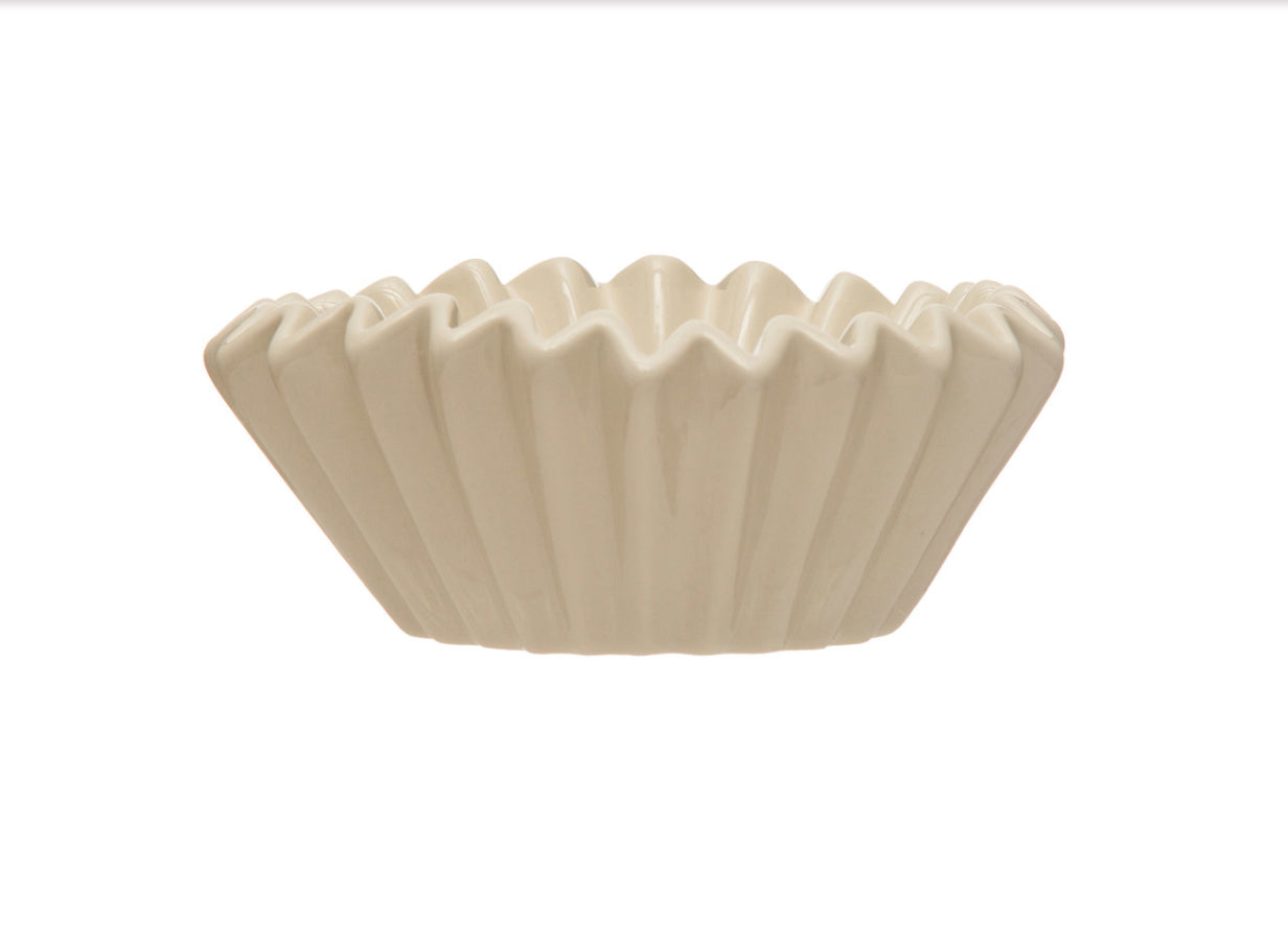 Stoneware Fluted Bowl