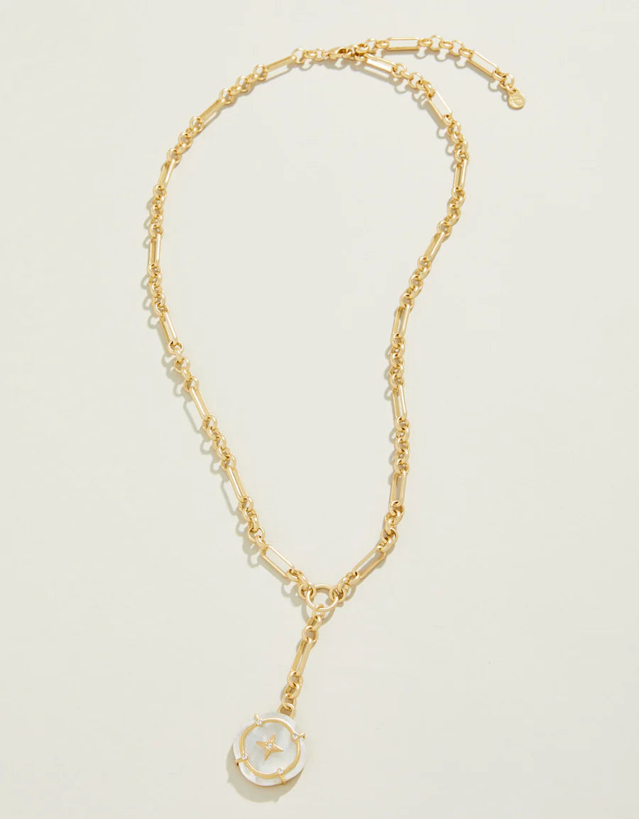Orla Round Necklace, 18", Mother of Pearl