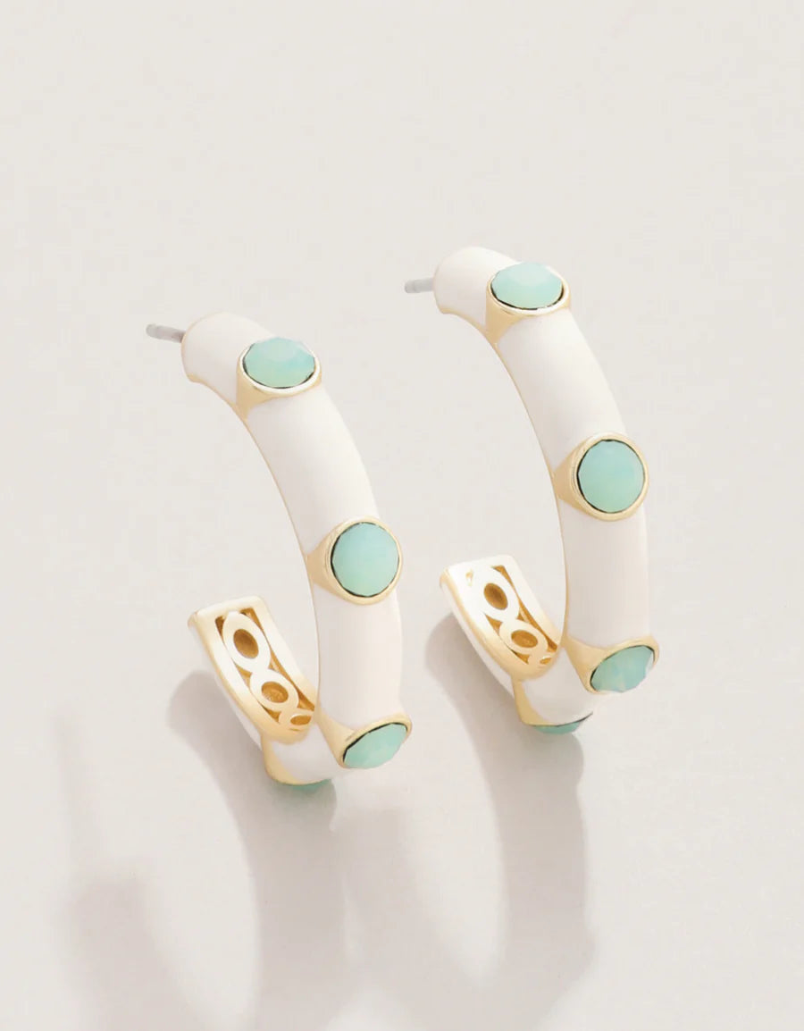 Clara Gem Hoop Earrings