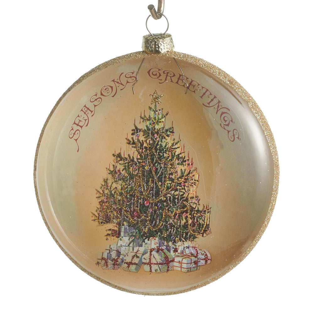 Season's Greetings Disc Ornament