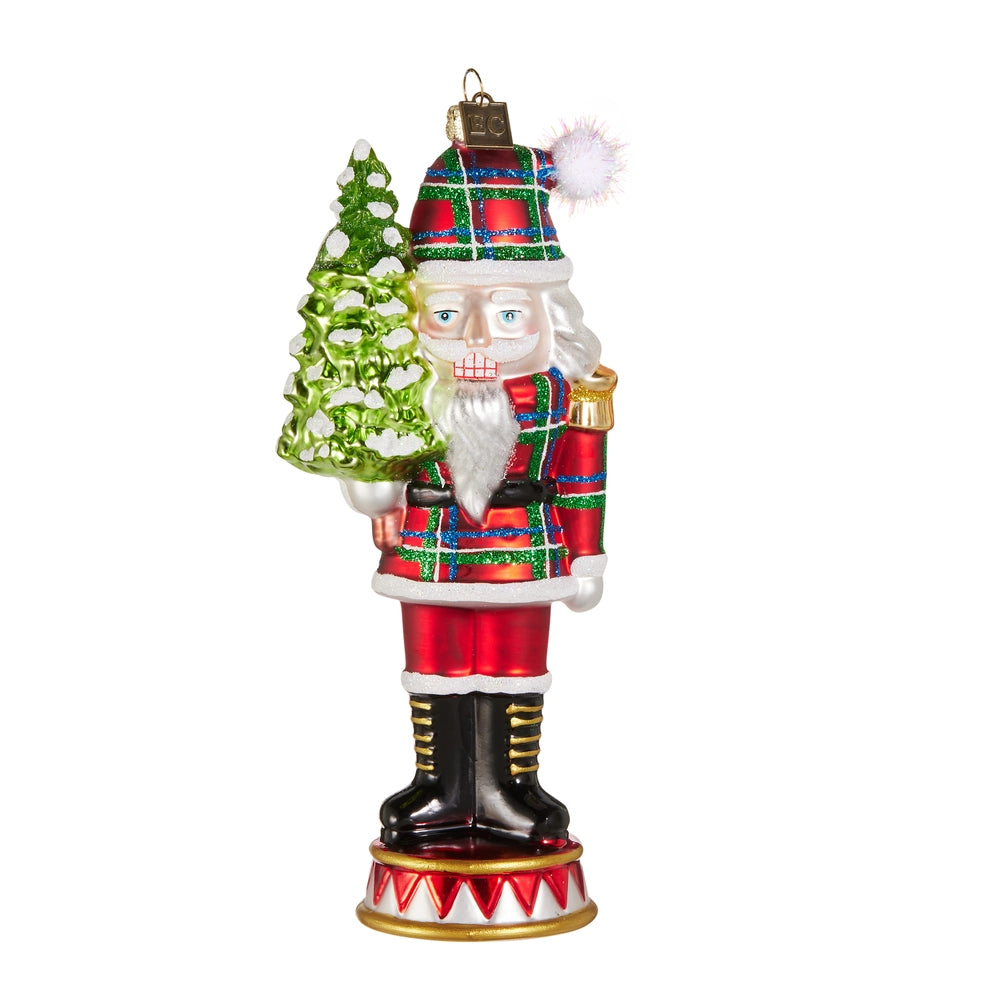 Plaid Nutcracker Ornament
