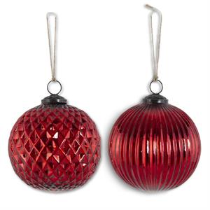 Red Mercury Glass Orn