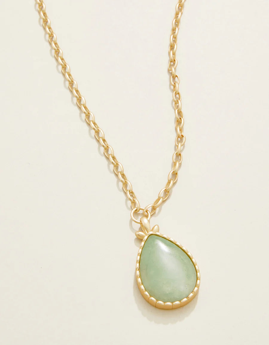 Nara Teardrop Necklace 18" Sea Foam