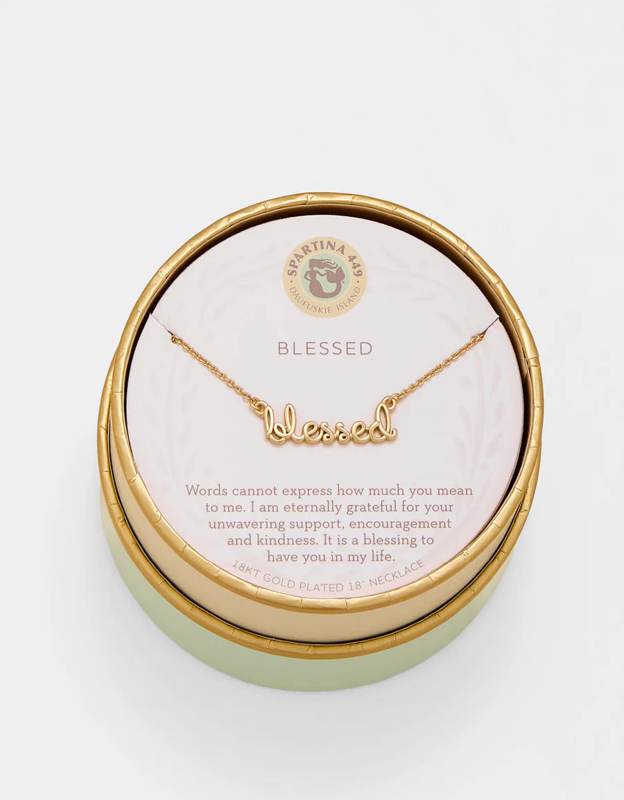 Blessed Script Necklace