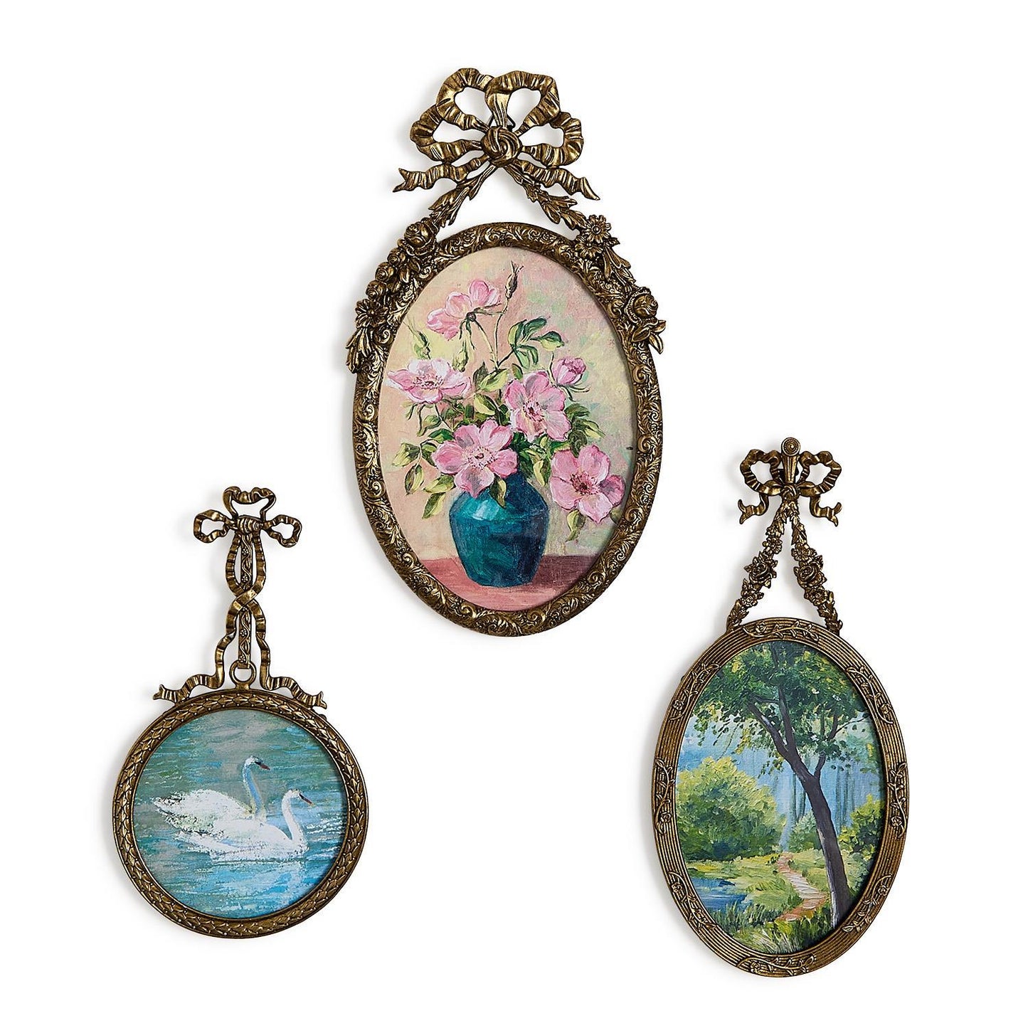 Heirloom Antique Bow and Flower Hanging Frames