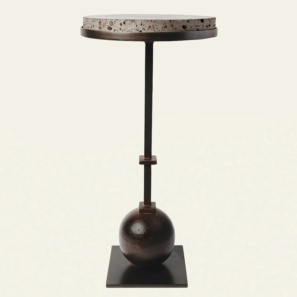 Circle Table with Stone Top