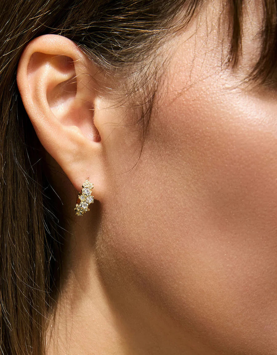 Champagne Bubbles Hoop Earrings