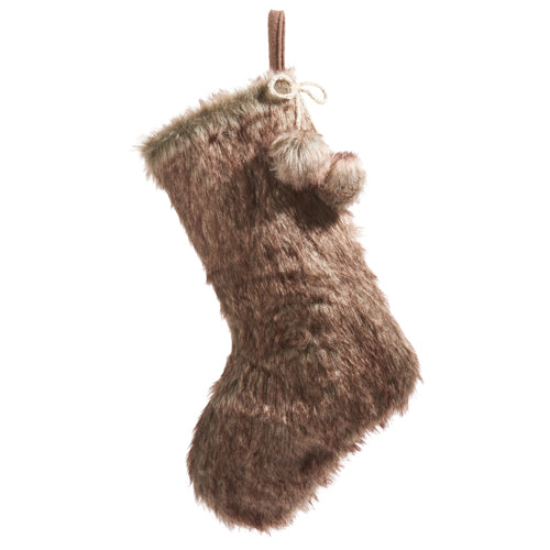 Brown Faux Fur Stocking