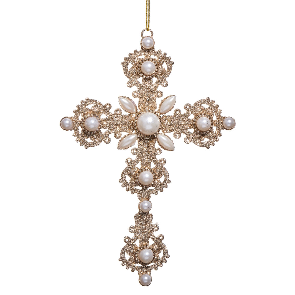 Glitter and Pearl Cross