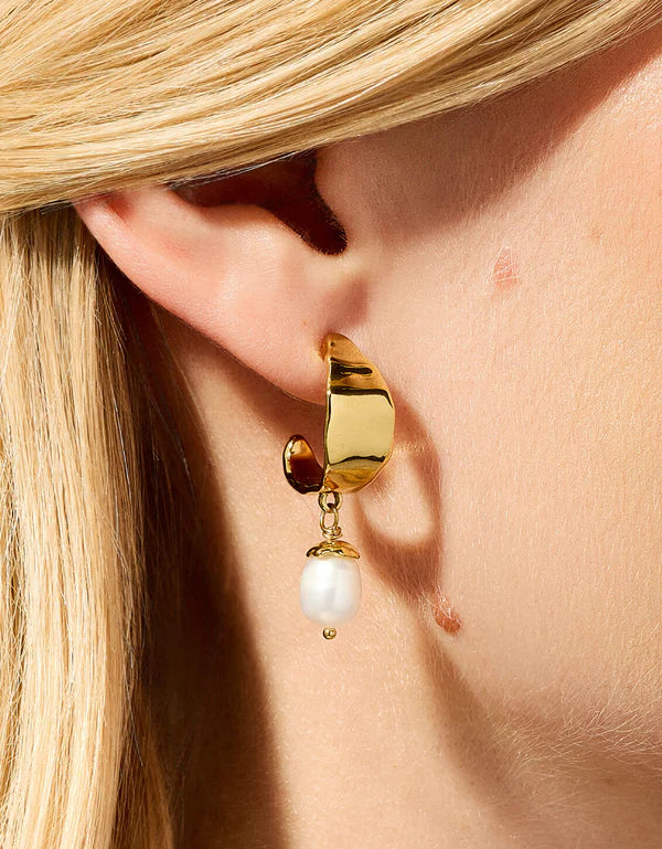 Harbor Island Pearl Hoop Earrings
