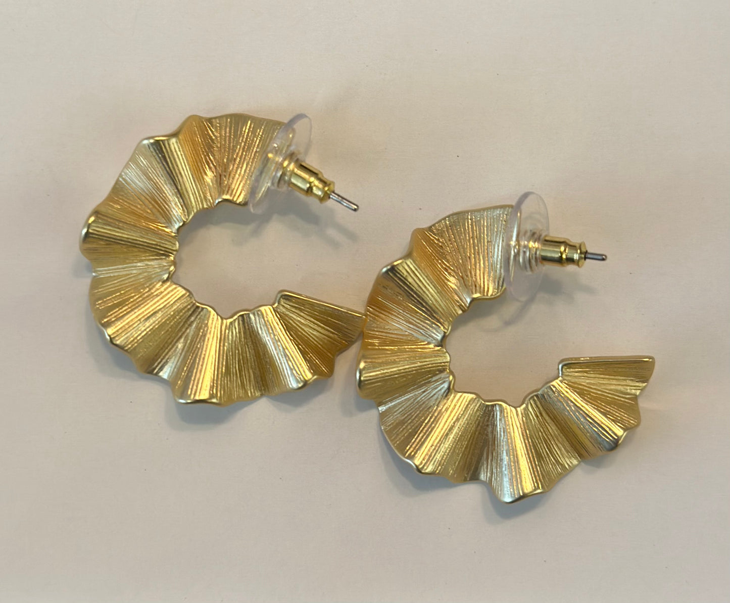 Ruffle Hoop Earrings