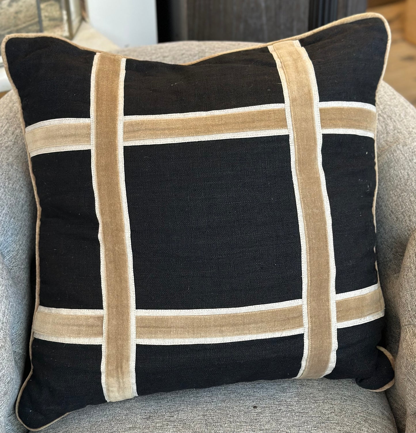 Grid Velvet Pillow