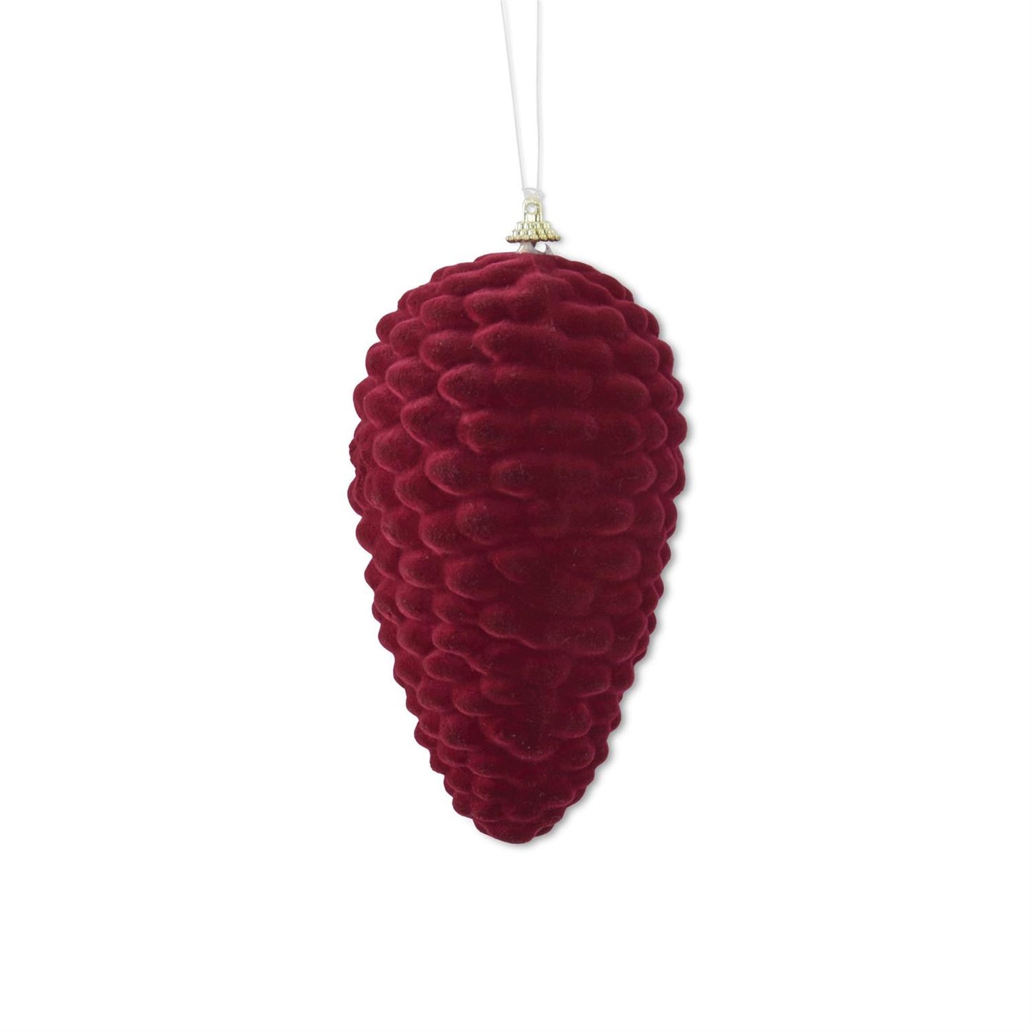 Burgundy Velvet Pinecone Ornament