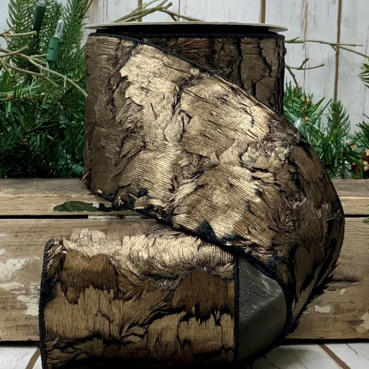 Metallic Fur Ribbon