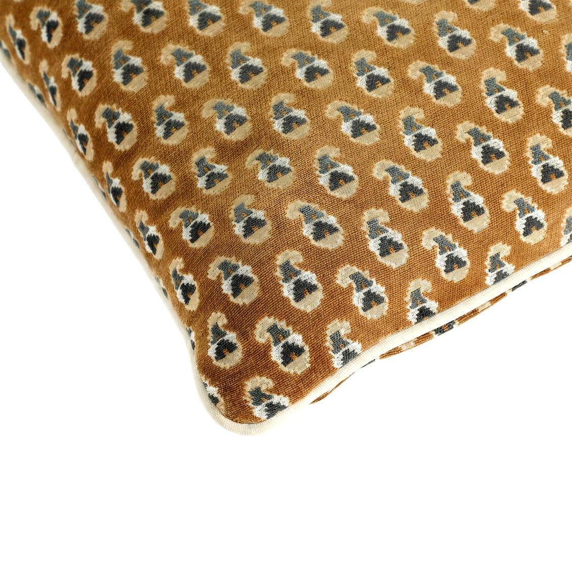 Petite Paisley Camel Pillow
