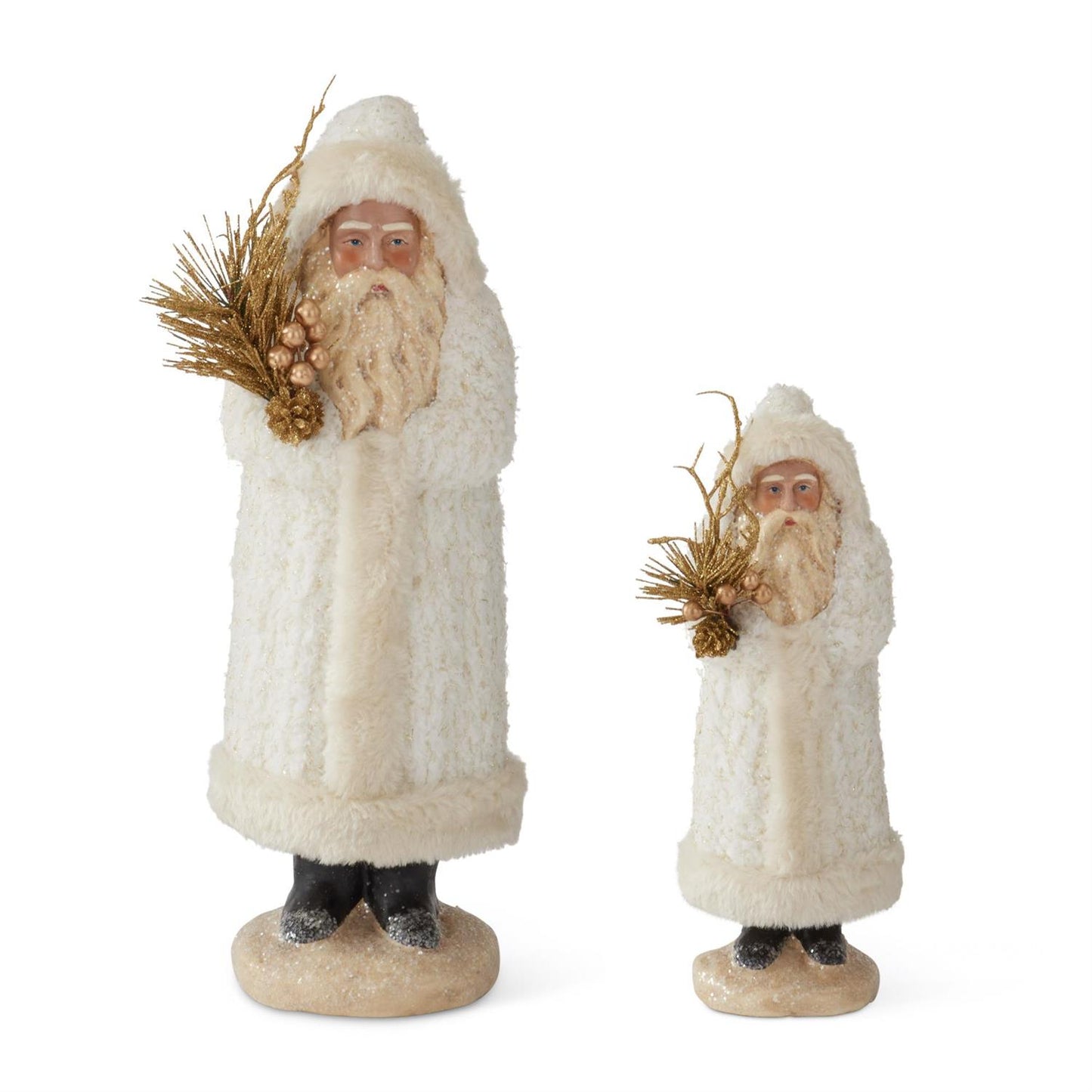 White Fleece Coat Santa Collection