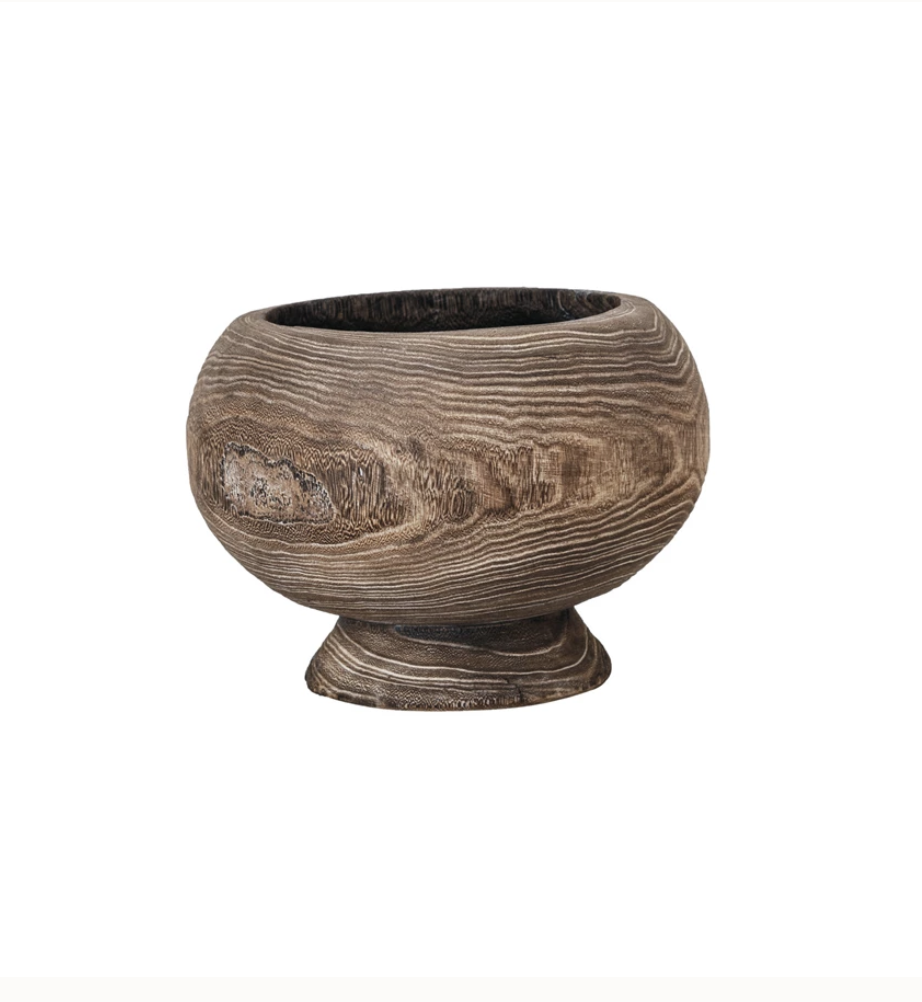 Paulownia Wood Planter, Stained Finish