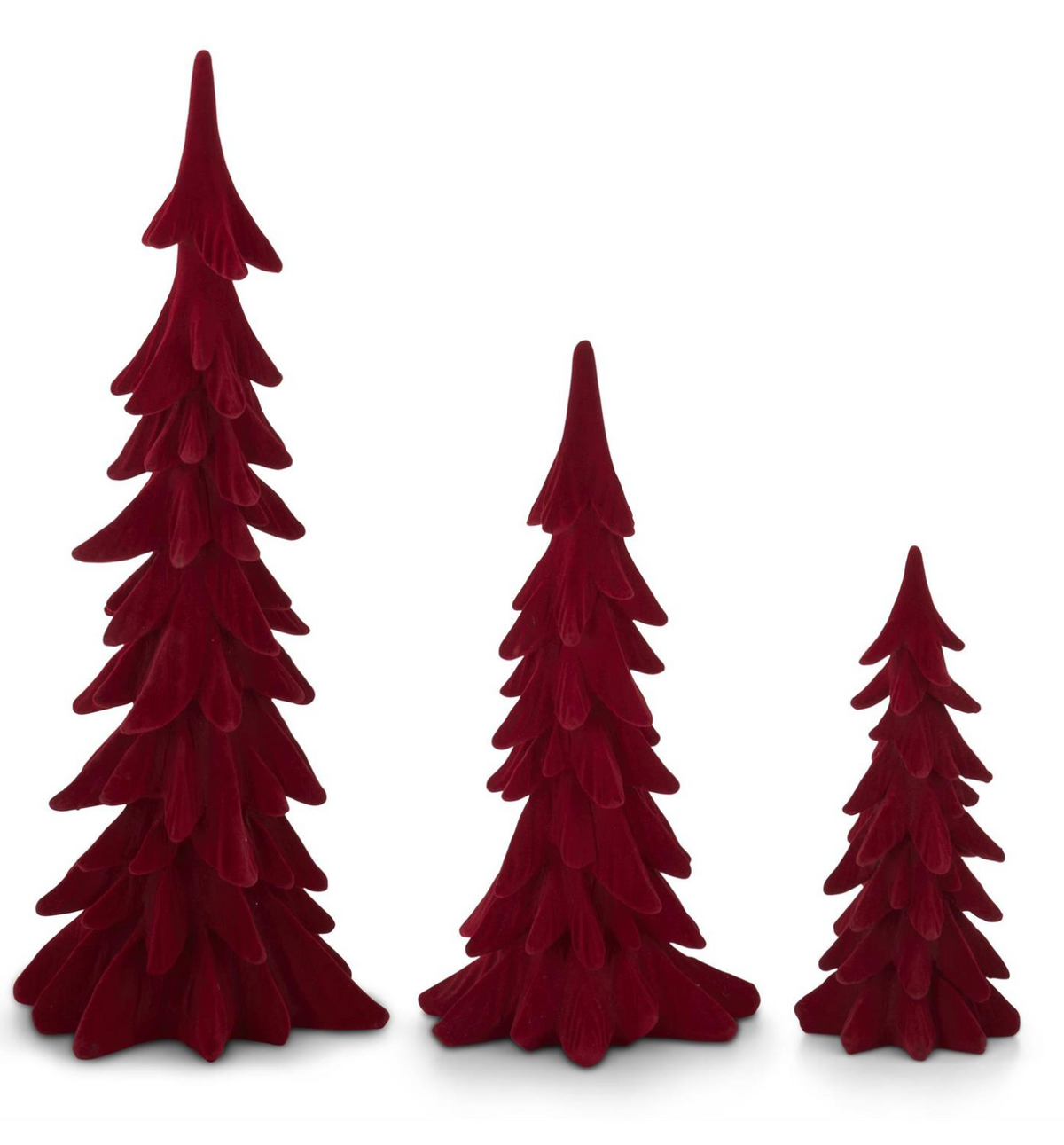 Red Velvet Christmas Trees, S/3