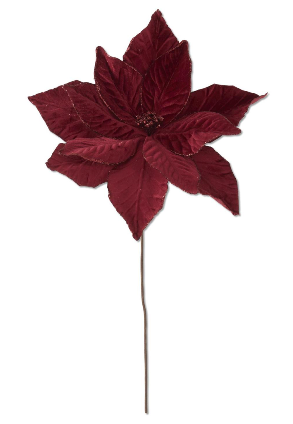 Red Poinsettia Stem, 22"