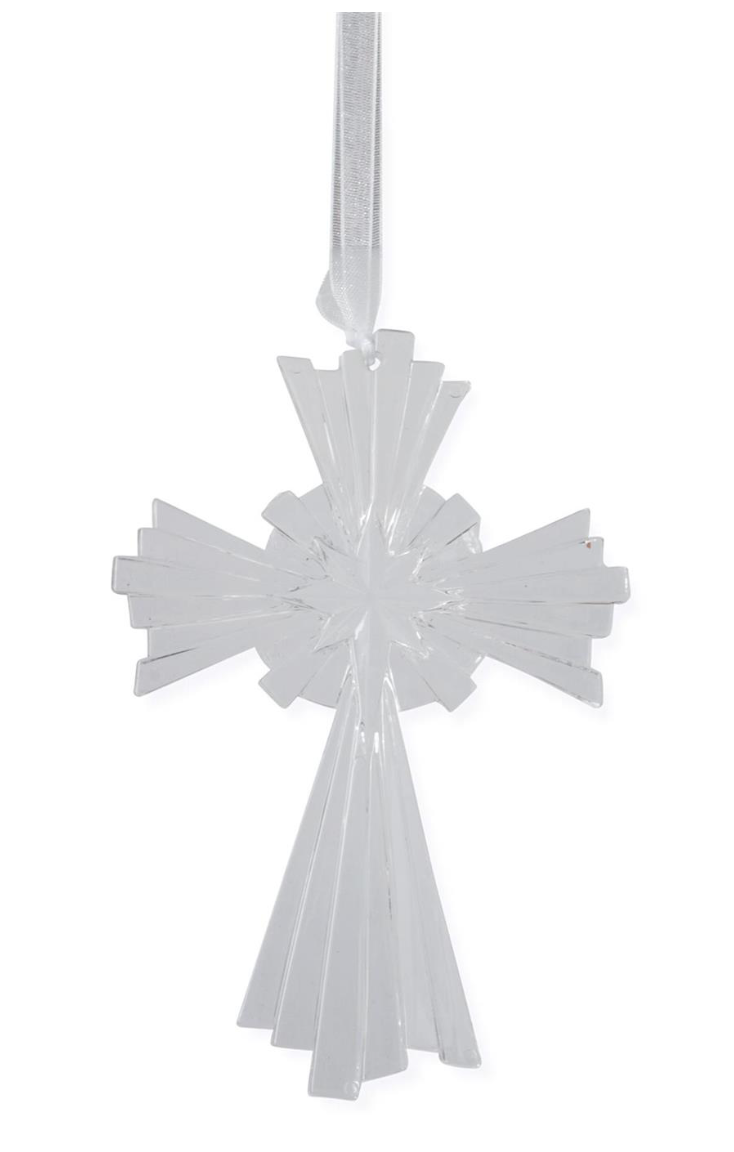 Clear Acrylic Cross Ornament