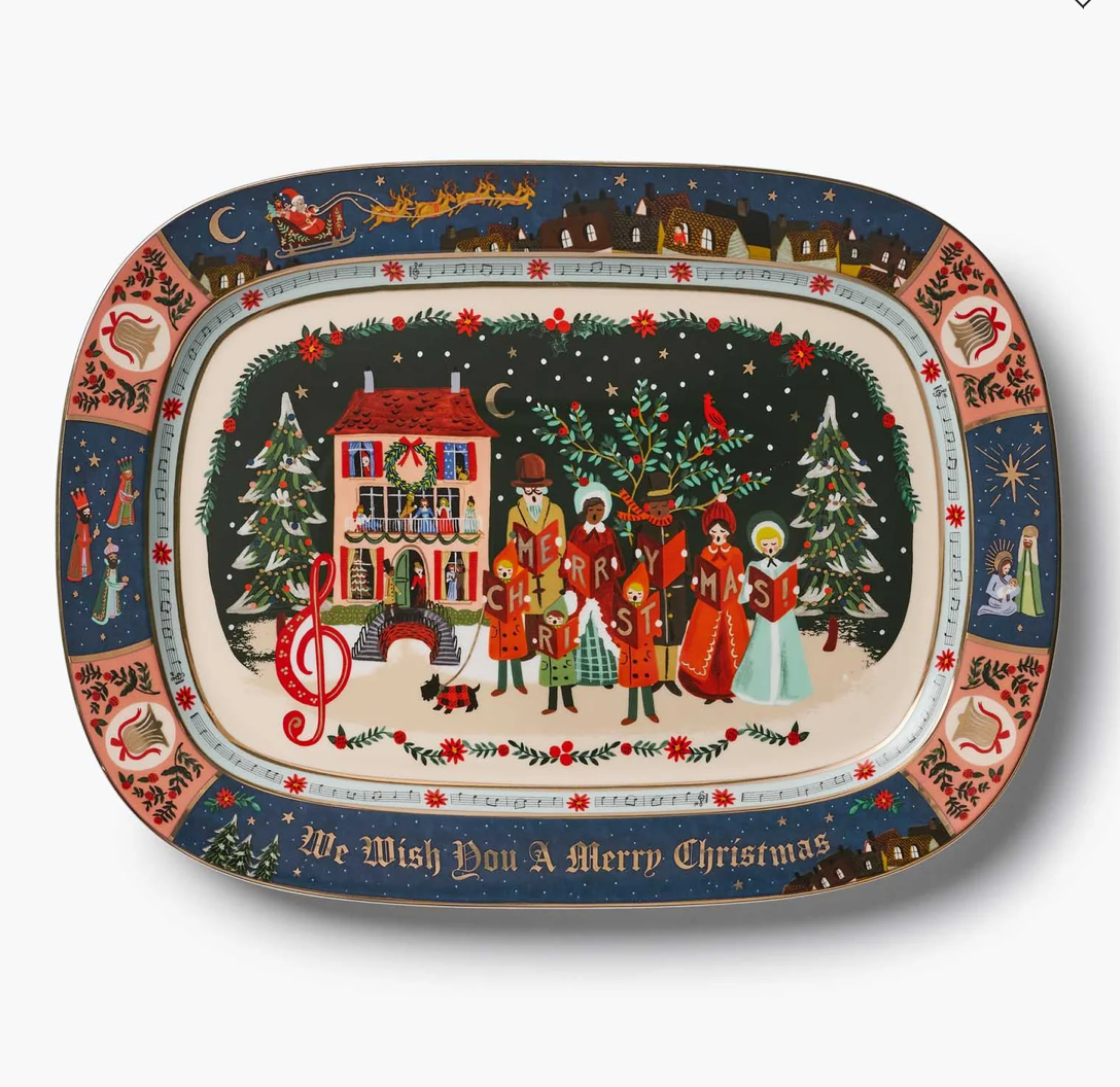 Christmas Carols Porcelain Serving Tray