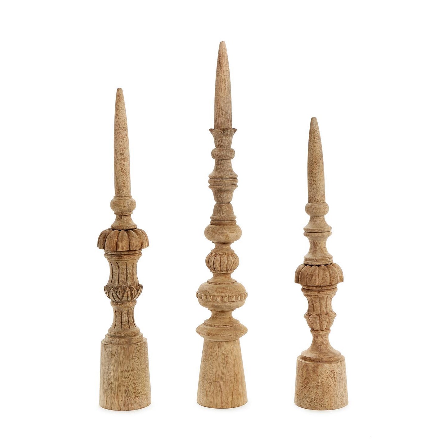 Carved Mango Wood Finial