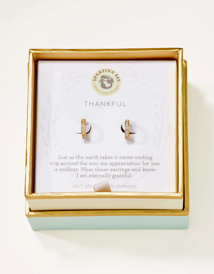 Thankful Hoop Earrings