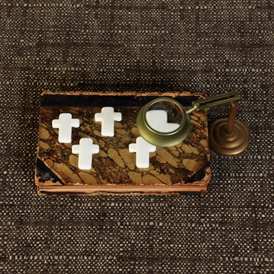 Tiny Glass Cross White