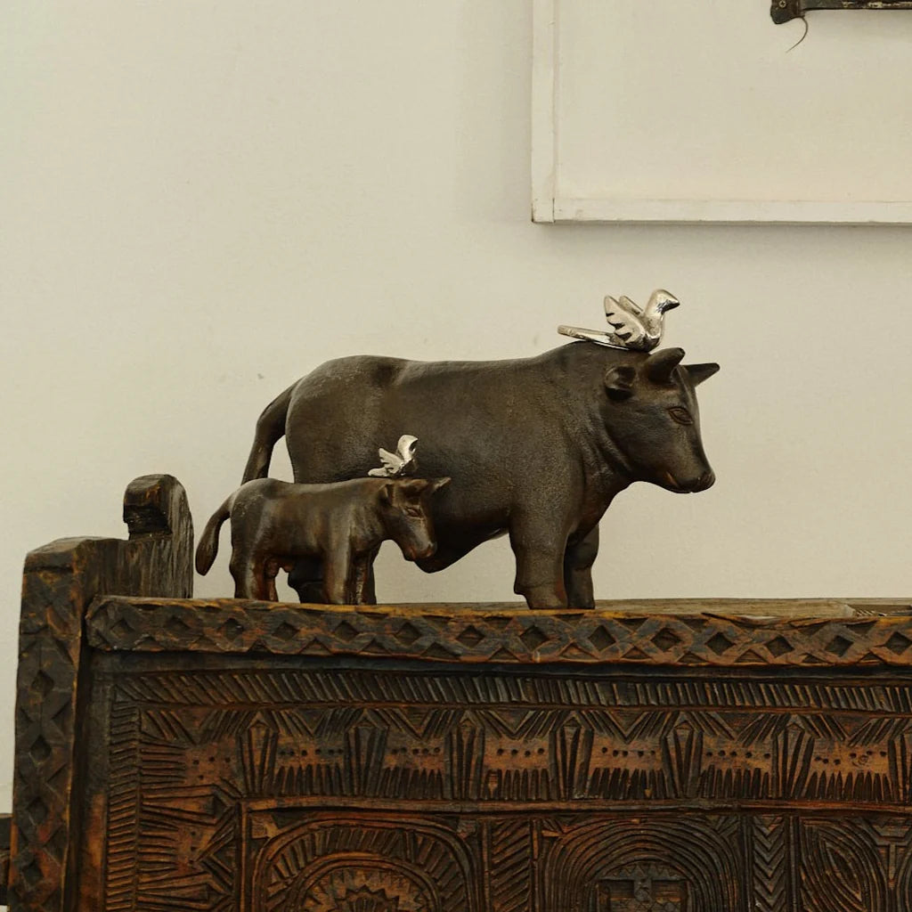 Torito with Paloma Sculpture