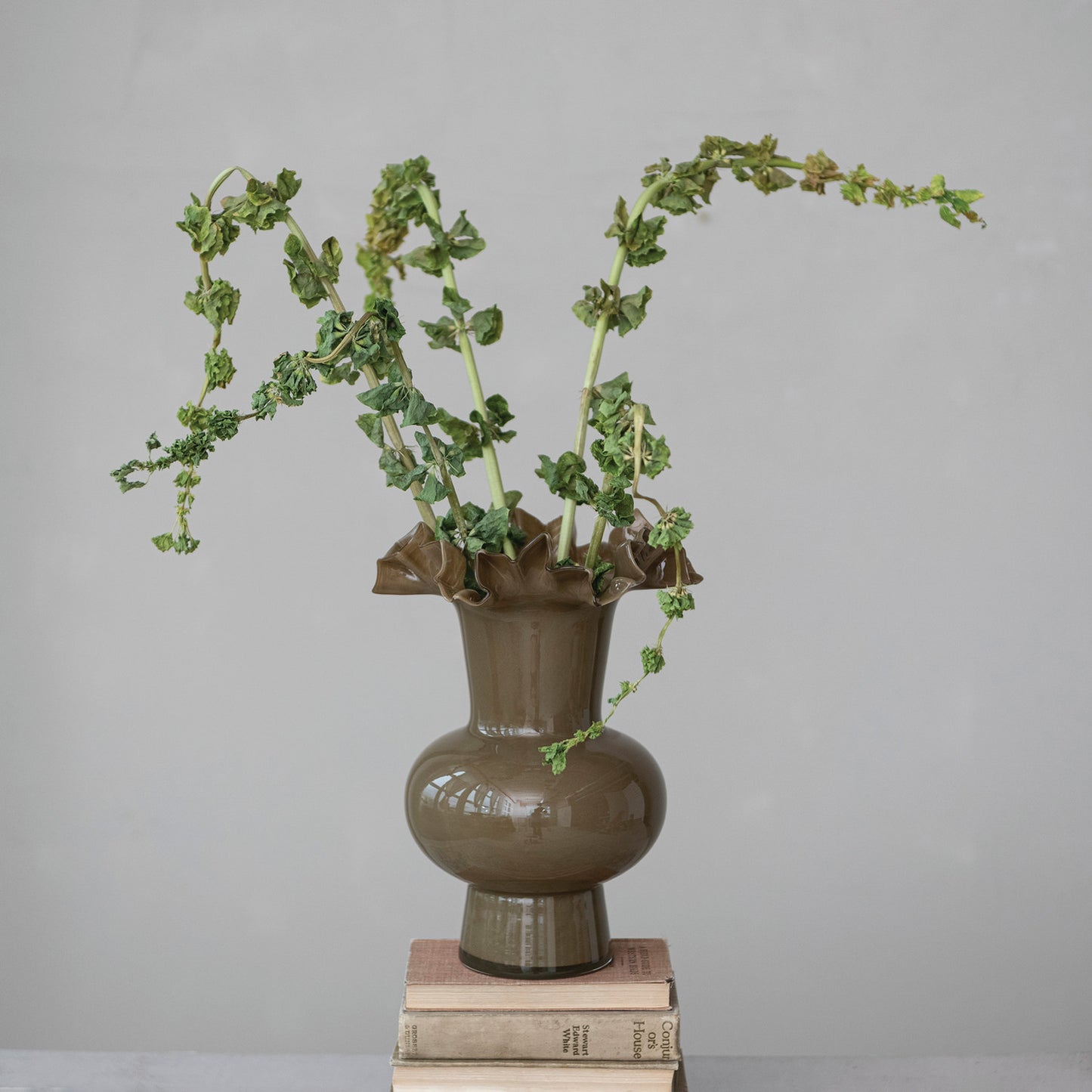 Ruffled Glass Vase