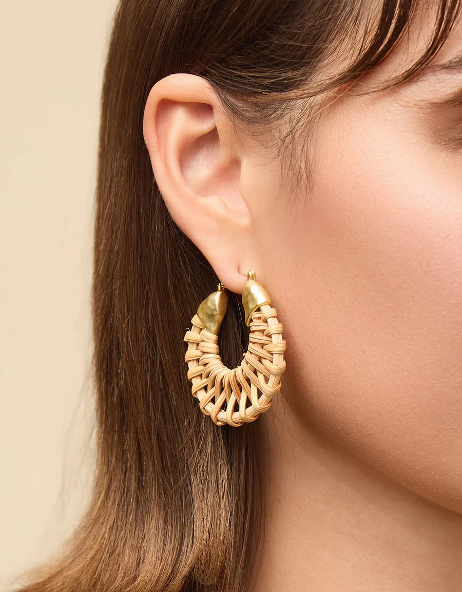 Wicker Hoop Earrings Collection