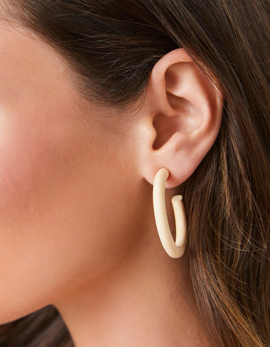 Wood Hoop Earrings