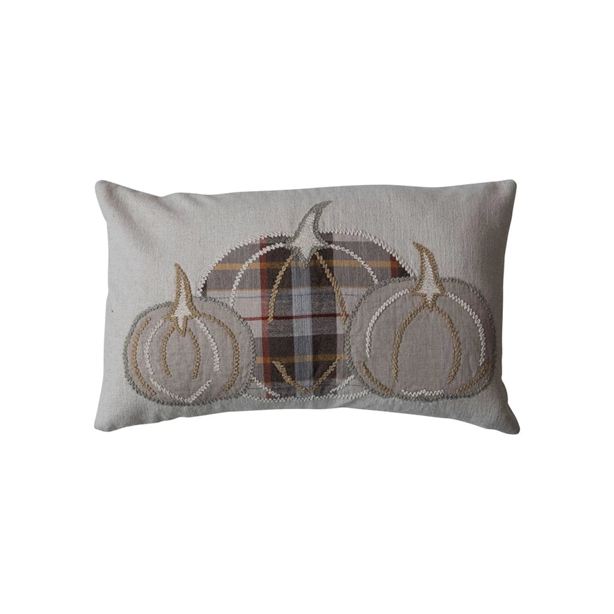 Pumpkin Lumbar Pillow, Cotton & Linen