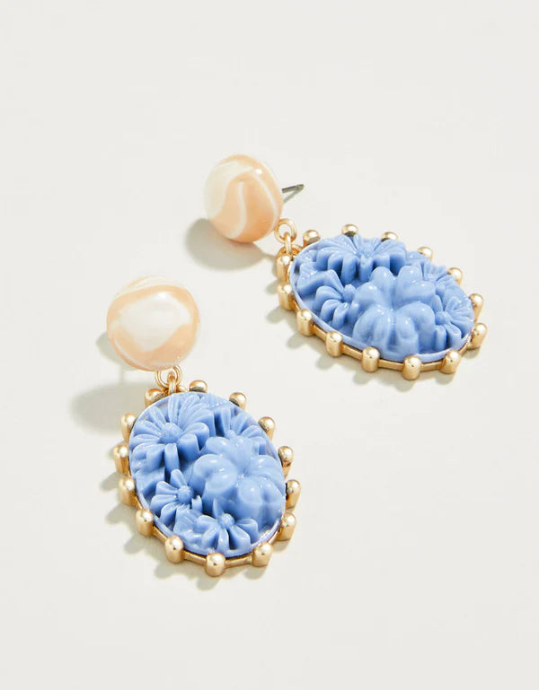 Floral Cabochon Earrings