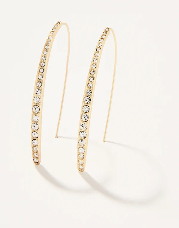 Sparkle Arc Hoop Earrings