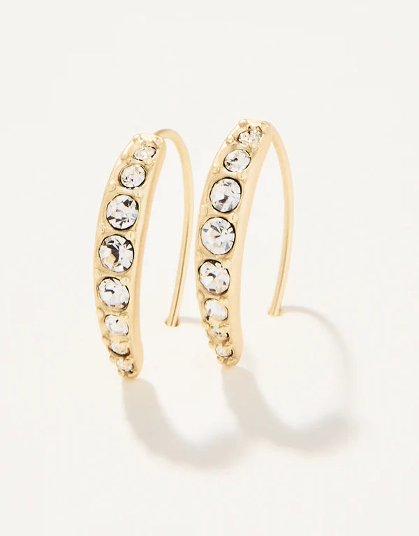 Sparkle Arc Hoop Earrings
