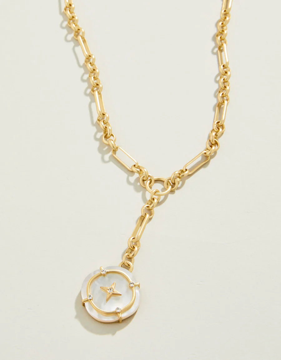 Orla Round Necklace, 18", Mother of Pearl