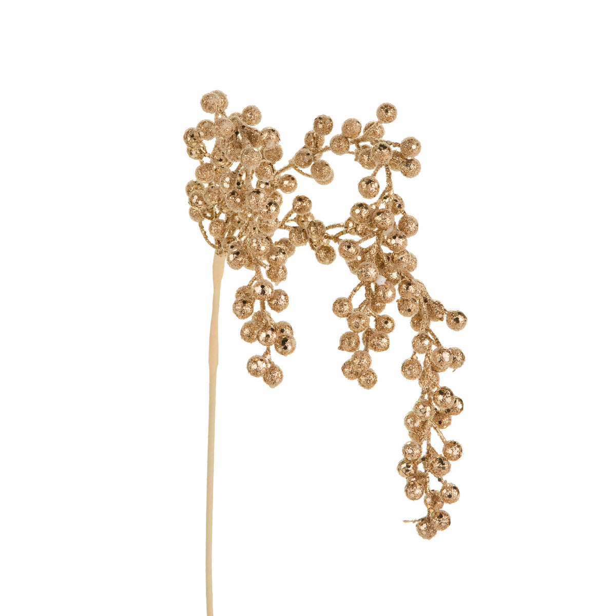 Platinum Glitter Hanging Berry Spray