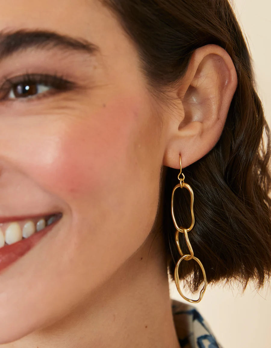 River Club Earrings in Gold