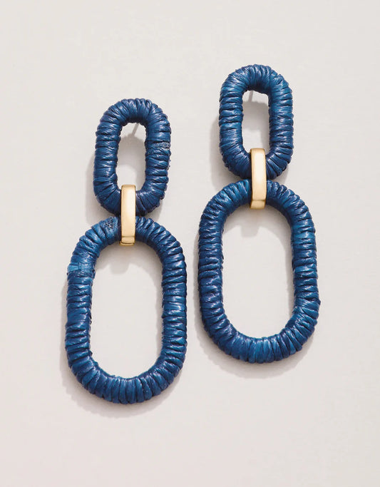 Straw Link Earrings