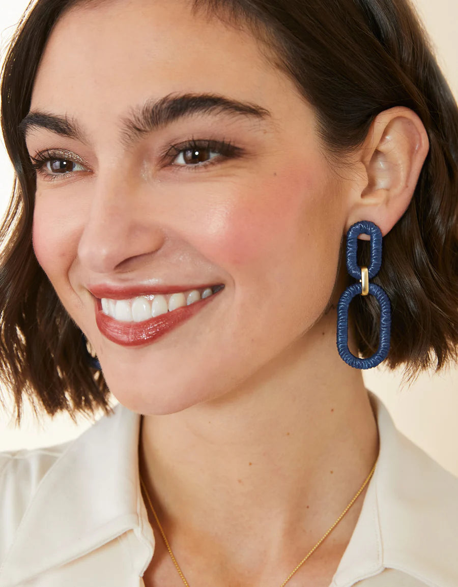 Straw Link Earrings
