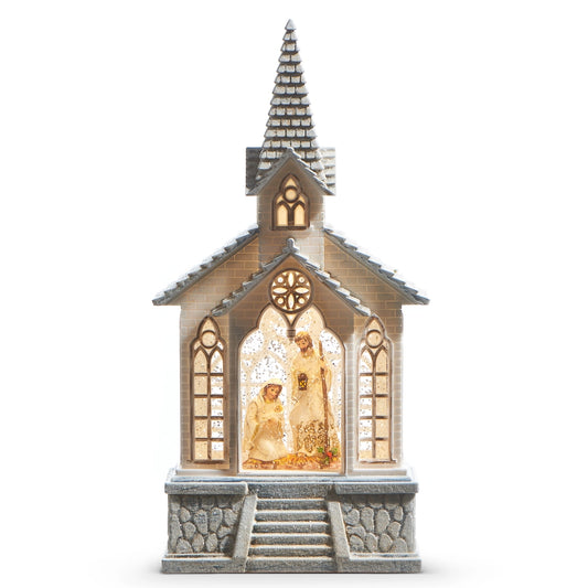Holy Family Musical Lighted Water Church