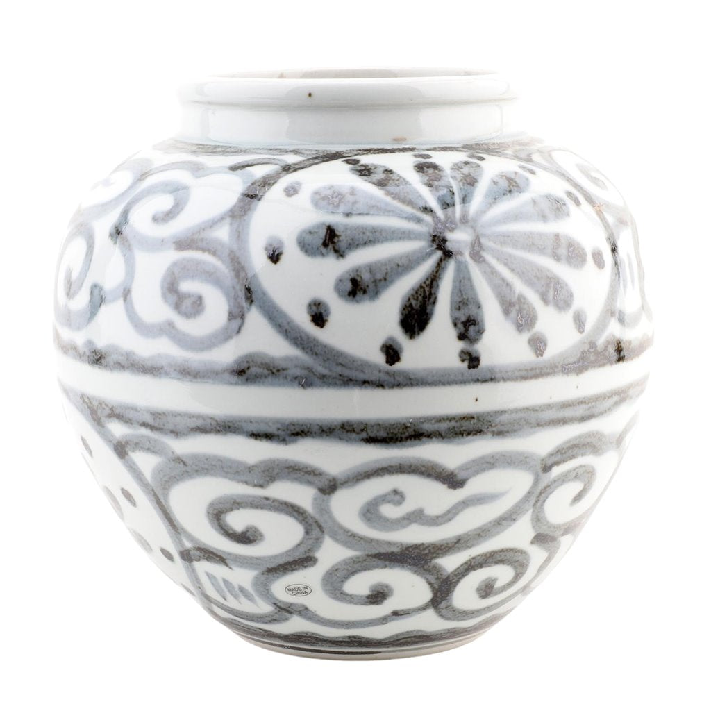 Grey & White Porcelain Vase