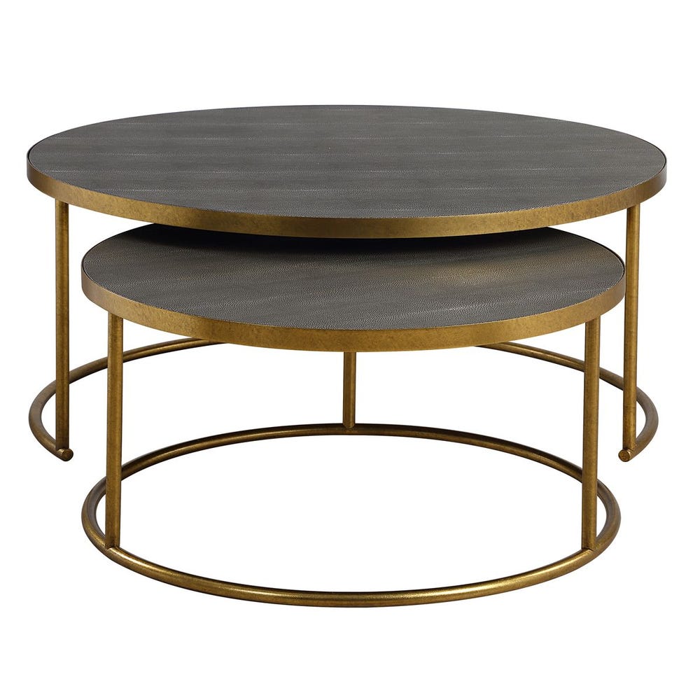 Aragon Nesting Coffee Table, Gray, S/2