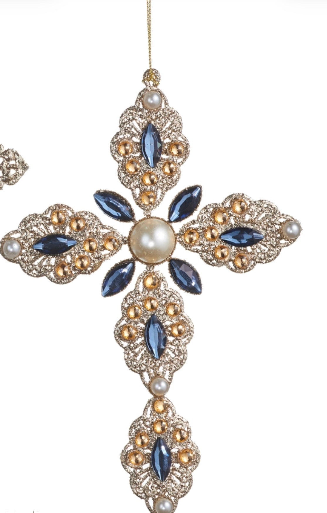 Grey/Silver Cross Ornament