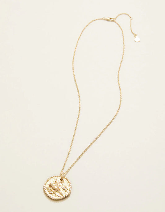 Dove Necklace 18" White Opal