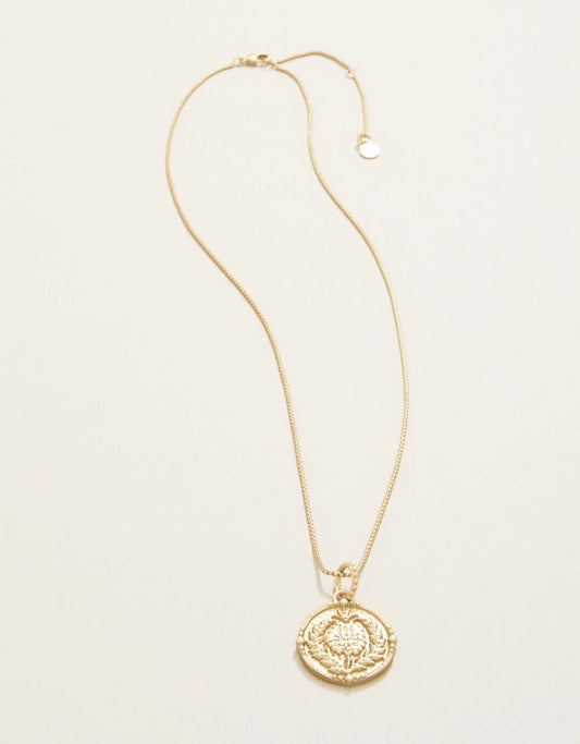 Damask Coin Necklace