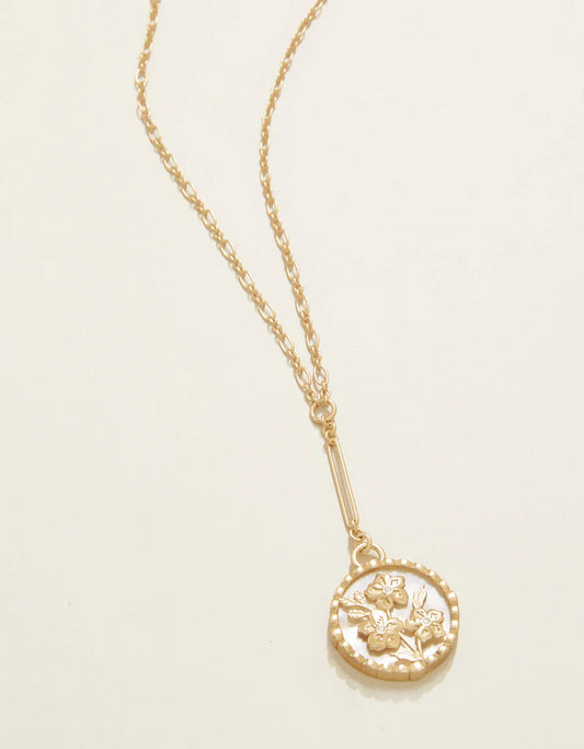 Azalea Necklace, 17", Mother-of-Pearl