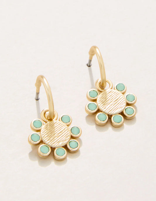 Whirly Drop Hoop Earrings