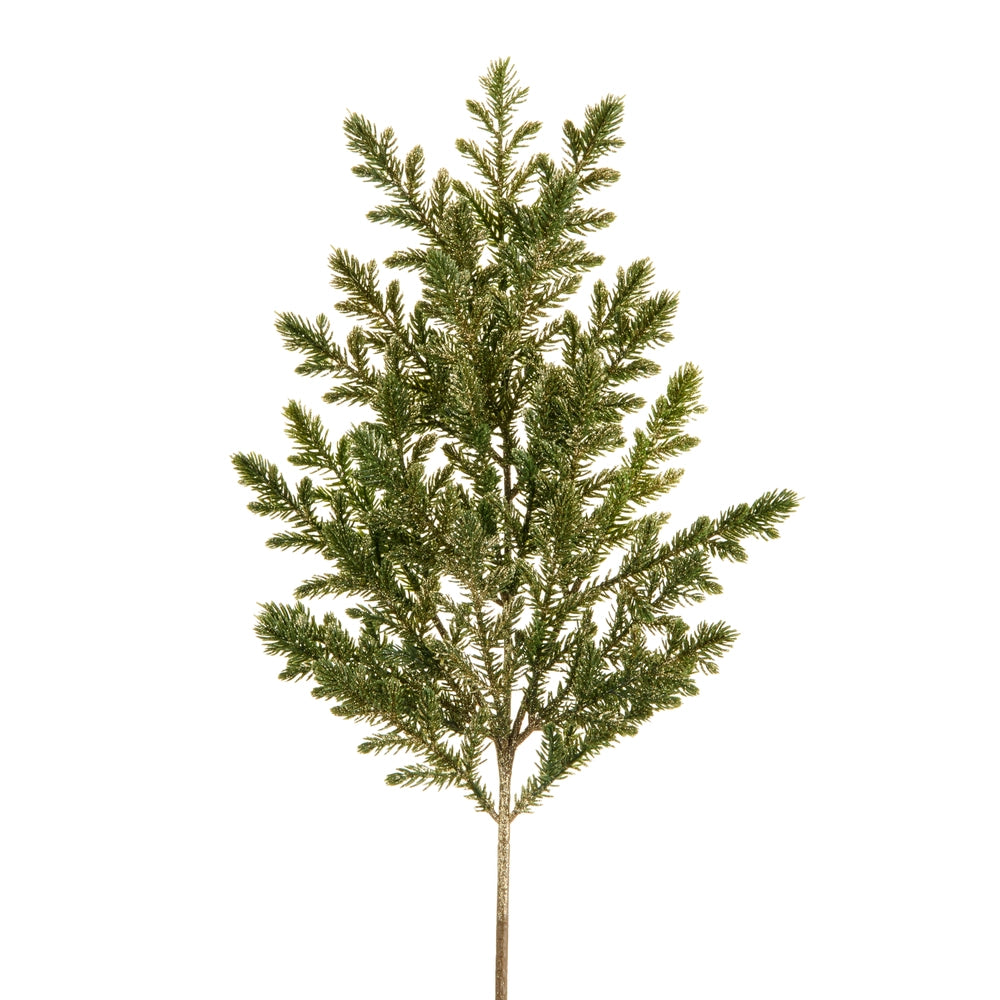 Gold Glittered Pine Spray, 24”
